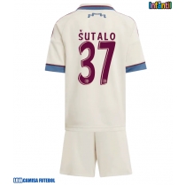 Camisa de Futebol Ajax Josip Sutalo #37 Equipamento Alternativo Infantil 2025-26 Manga Curta (+ Calças curtas)
